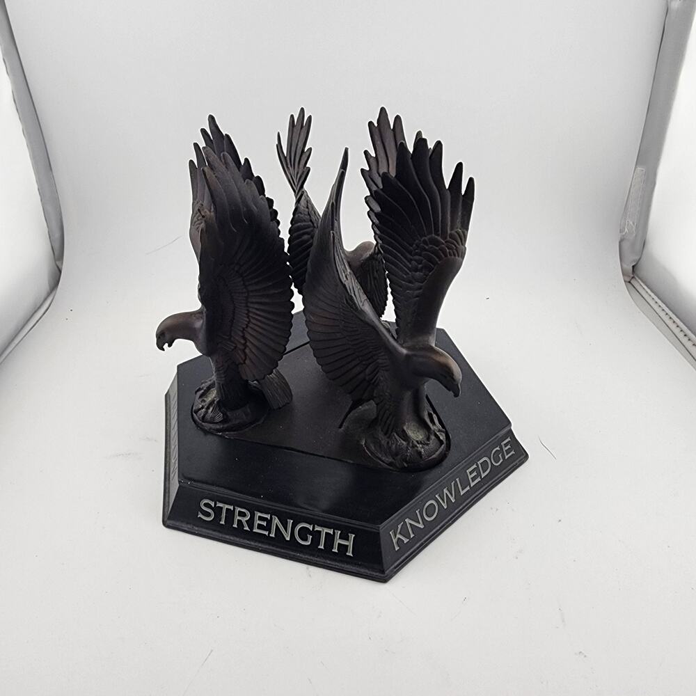 Vision of the Eagle Statue Bronze W/ Crystal Ball Franklin Mint - No Ball Dmg